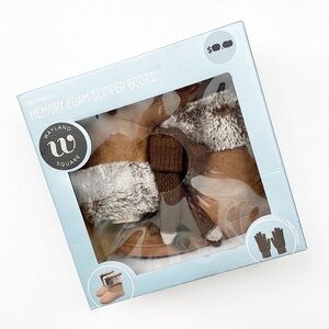 NEW Wayland Square memory foam slipper boots with bonus magic gloves